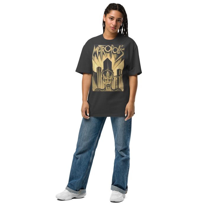 Metropolis Movie Poster Oversized faded t-shirt