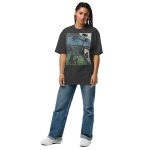 Dance of Shadows: Abstract Expressionist Artwork Oversized faded t-shirt