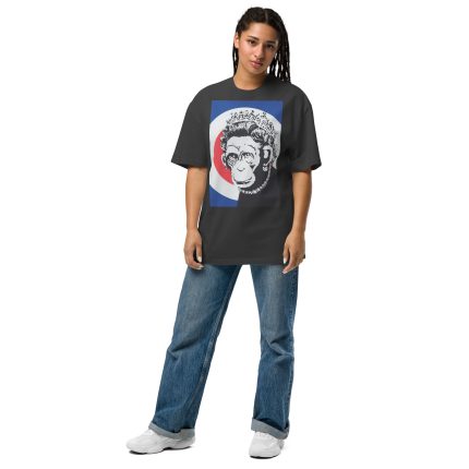 Queen Monkey Trendy Colorful Oversized faded t-shirt
