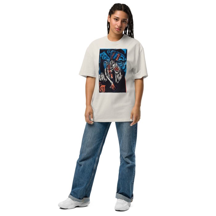 Ernst Ludwig Kirchner – Two Figures – Expressionist Woodcut Oversized faded t-shirt