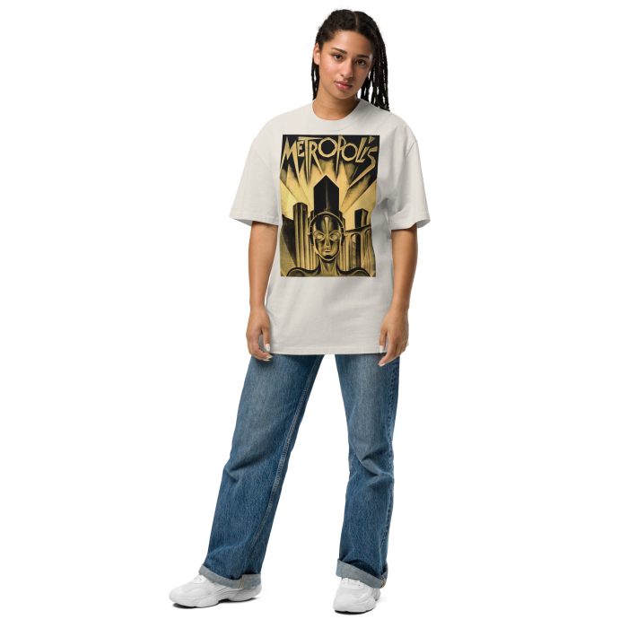 Metropolis Movie Poster Oversized faded t-shirt