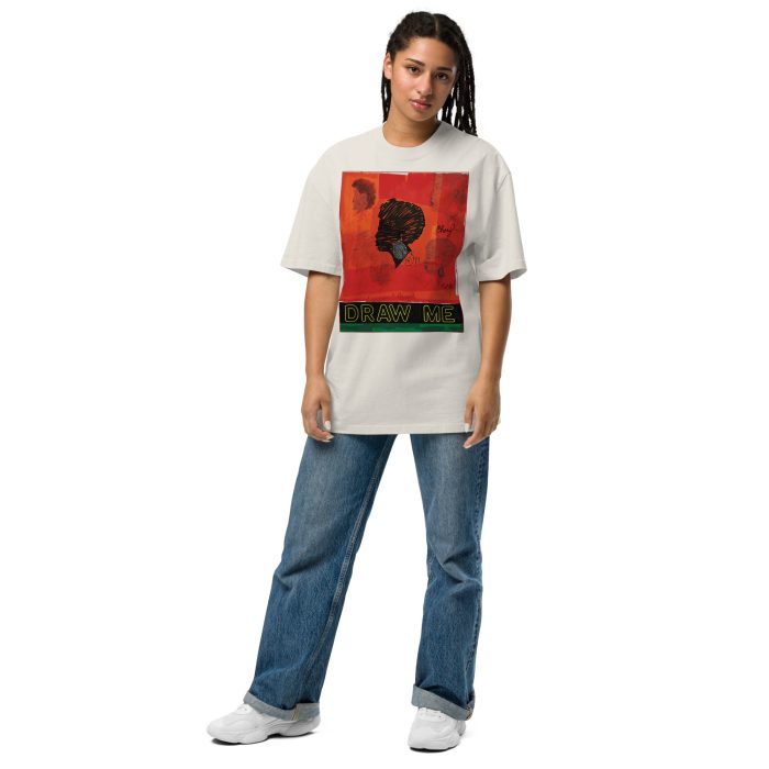 Kerry James Marshall “Draw Me” Art Inspired Oversized faded t-shirt - Image 4