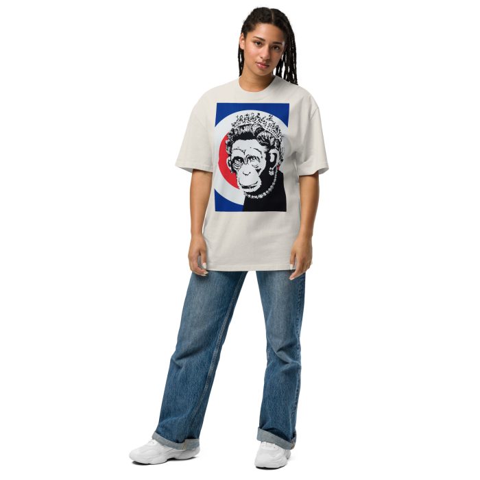 Queen Monkey Trendy Colorful Oversized faded t-shirt - Image 4
