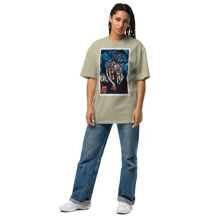 Ernst Ludwig Kirchner – Two Figures – Expressionist Woodcut Oversized faded t-shirt