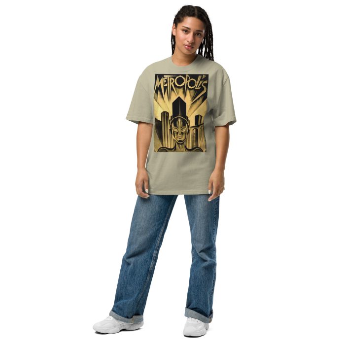 Metropolis Movie Poster Oversized faded t-shirt
