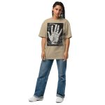 Antique Palmistry Chart T-Shirt: Fortune Telling & Nostalgia Oversized faded t-shirt - Image 2