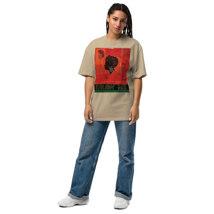 Kerry James Marshall “Draw Me” Art Inspired Oversized faded t-shirt - Image 2