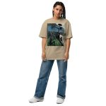 Dance of Shadows: Abstract Expressionist Artwork Oversized faded t-shirt - Image 2