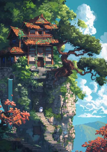 pixel Art Wall Art Metal Aluminum Print