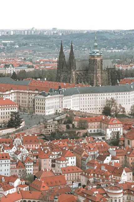 Prague Castle & St. Vitus Cathedral: Majestic Skyline View Commercial Downloadable Photo