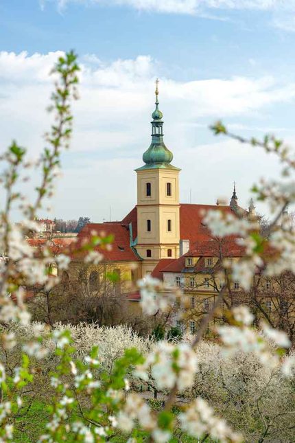 Prague during spring in Petrin Tower Fine Art Print Commercial Downloadable Photo