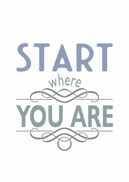 start where you are Mindfulness Wall Art Poster Mindfulness Wall Art Poster